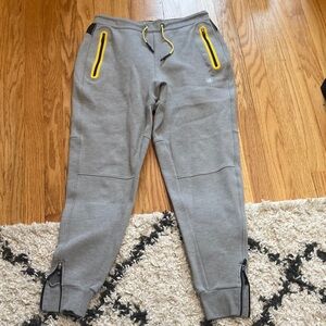 Body Glove Gray Sweatpants with Yellow Accents